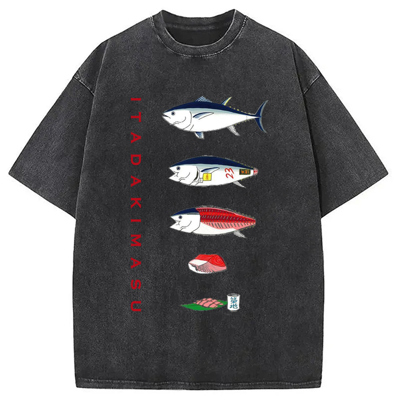 Modecanvas From Fish To Sashimi Washed T-Shirt