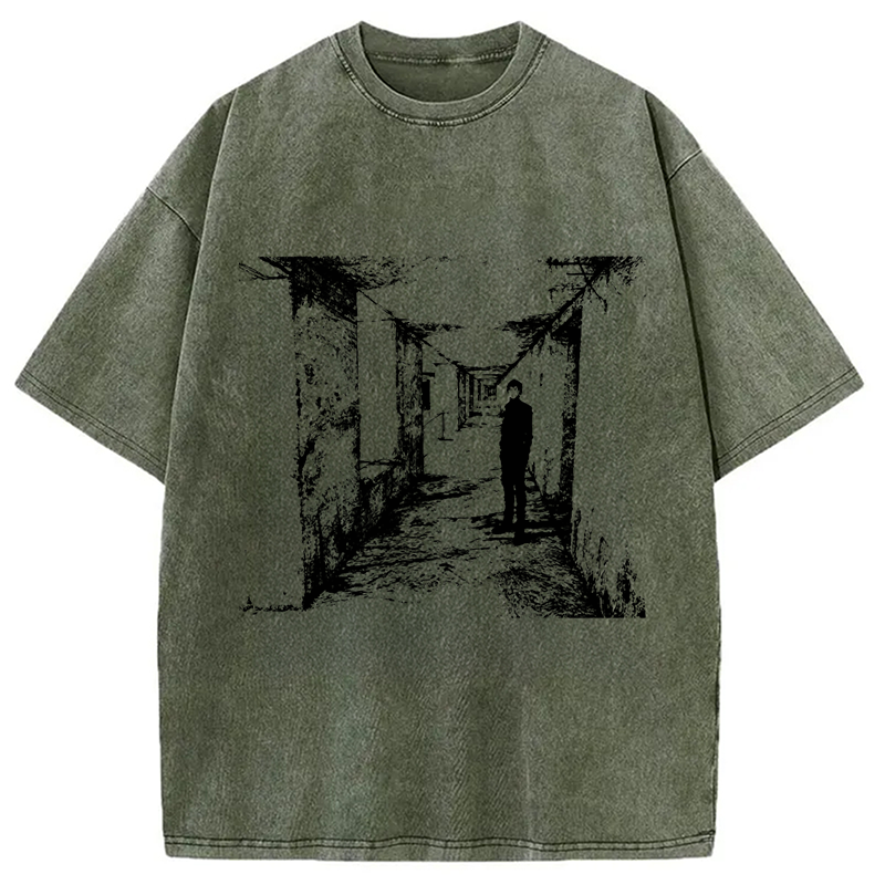 Modecanvas Nihei Blame! Pixel Art Washed T-Shirt
