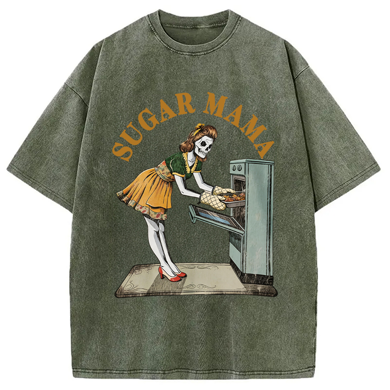 Modecanvas Sugar Mama DTG Printing Washed T-Shirt