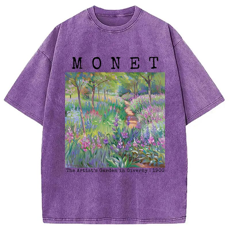 Modecanvas Vintage Floral Landscape Washed T-Shirt