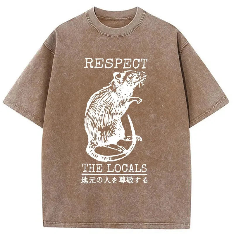 Modecanvas Esteem Local Rats Washed T-Shirt