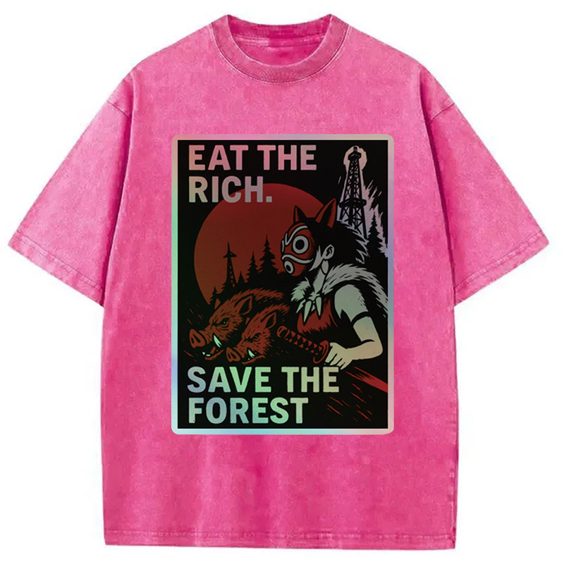 Modecanvas Eat The Rich Washed T-Shirt