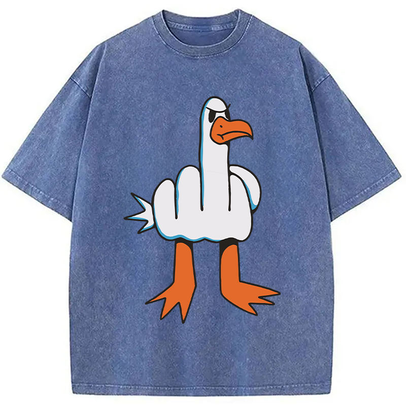 Modecanvas Rude Seagull Washed T-Shirt