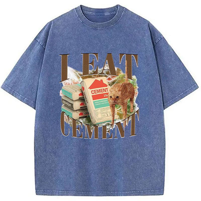 Modecanvas Unhinged I Eat Cement Washed T-Shirt
