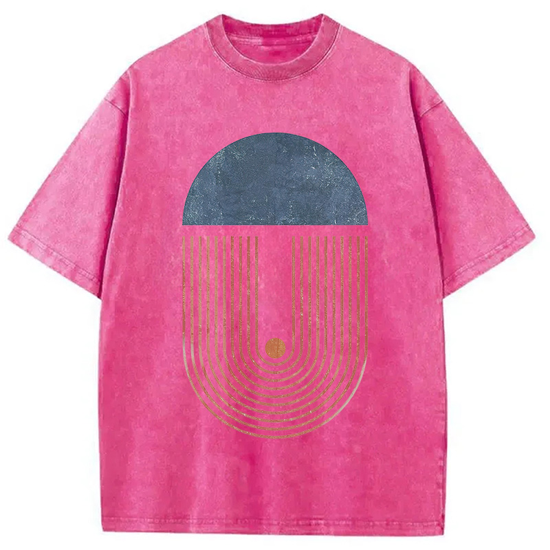 Modecanvas Abstract Art Washed T-Shirt