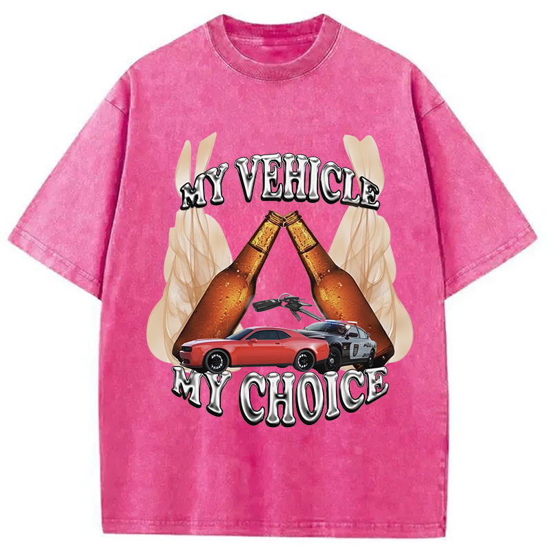 Modecanvas My Vehicle My Choice Washed T-Shirt
