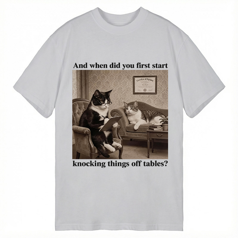 Modecanvas Sarcastic Cat DTG Printing Classic T-Shirt