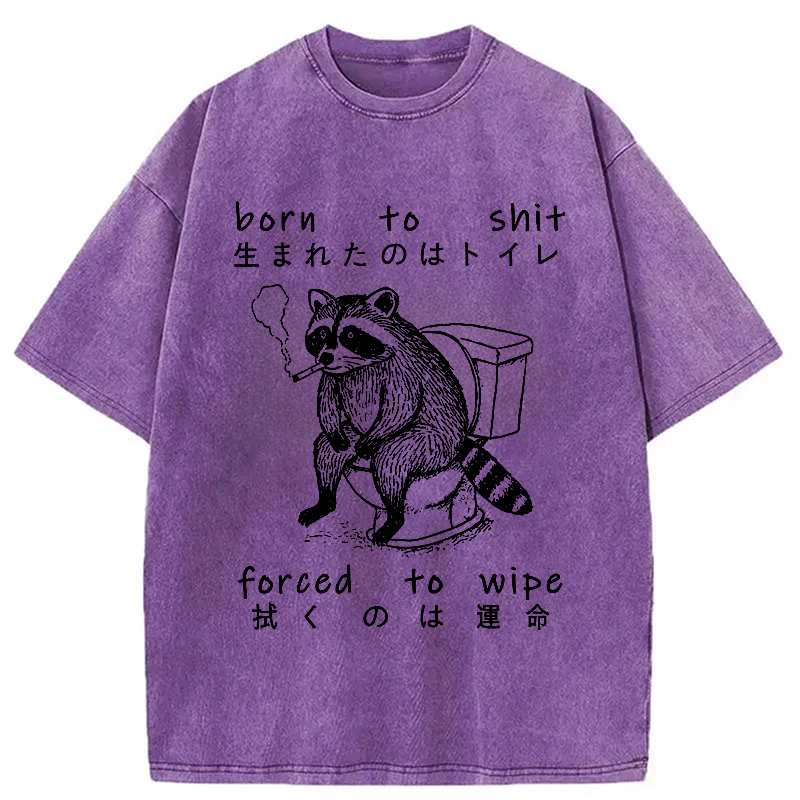 Modecanvas Decadent Raccoon Washed T-Shirt