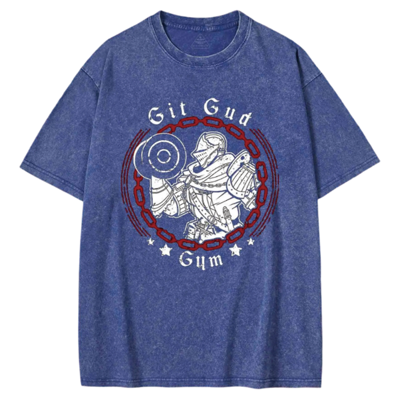 Modecanvas Git Gud Gym Washed T-shirt-modecanvas