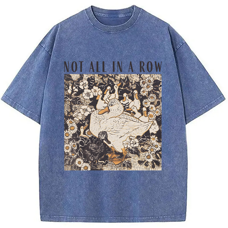Modecanvas Ducks Not in A Row Washed T-Shirt
