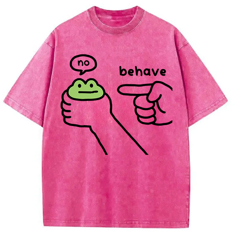 Modecanvas Dishonest Frog Washed T-Shirt