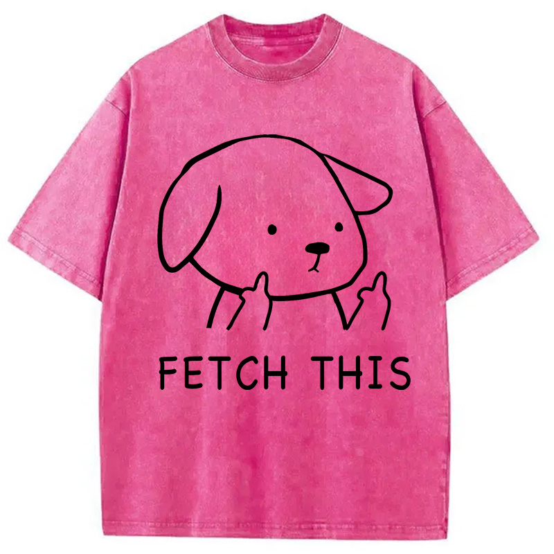 Modecanvas Fetch This Dog Washed T-Shirt