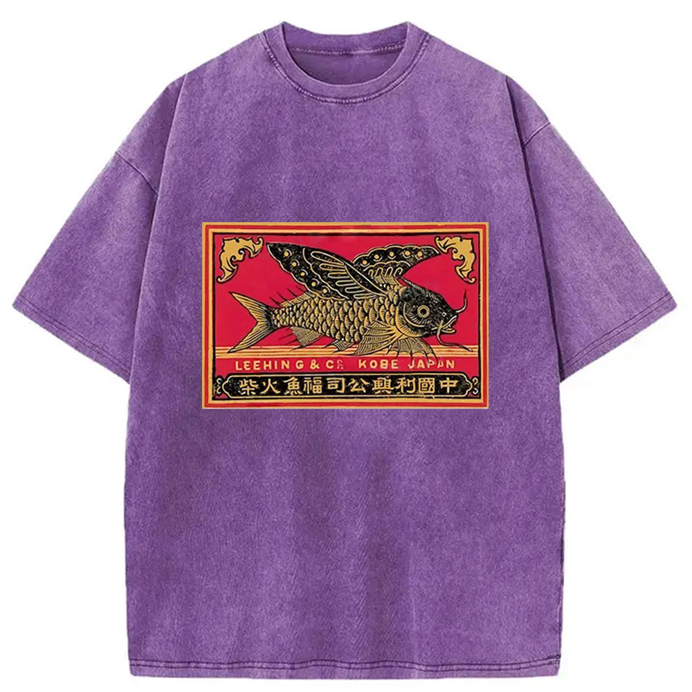 Modecanvas Flying Fish Washed T-Shirt