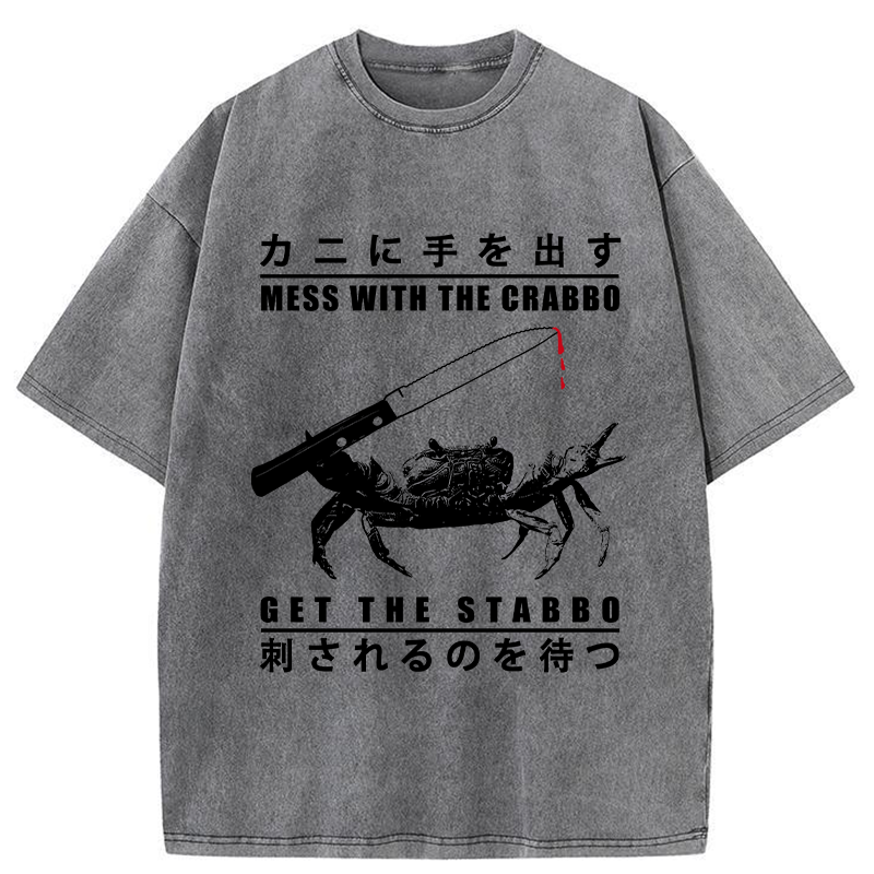 Modecanvas Mess With The Crab Washed T-Shirt