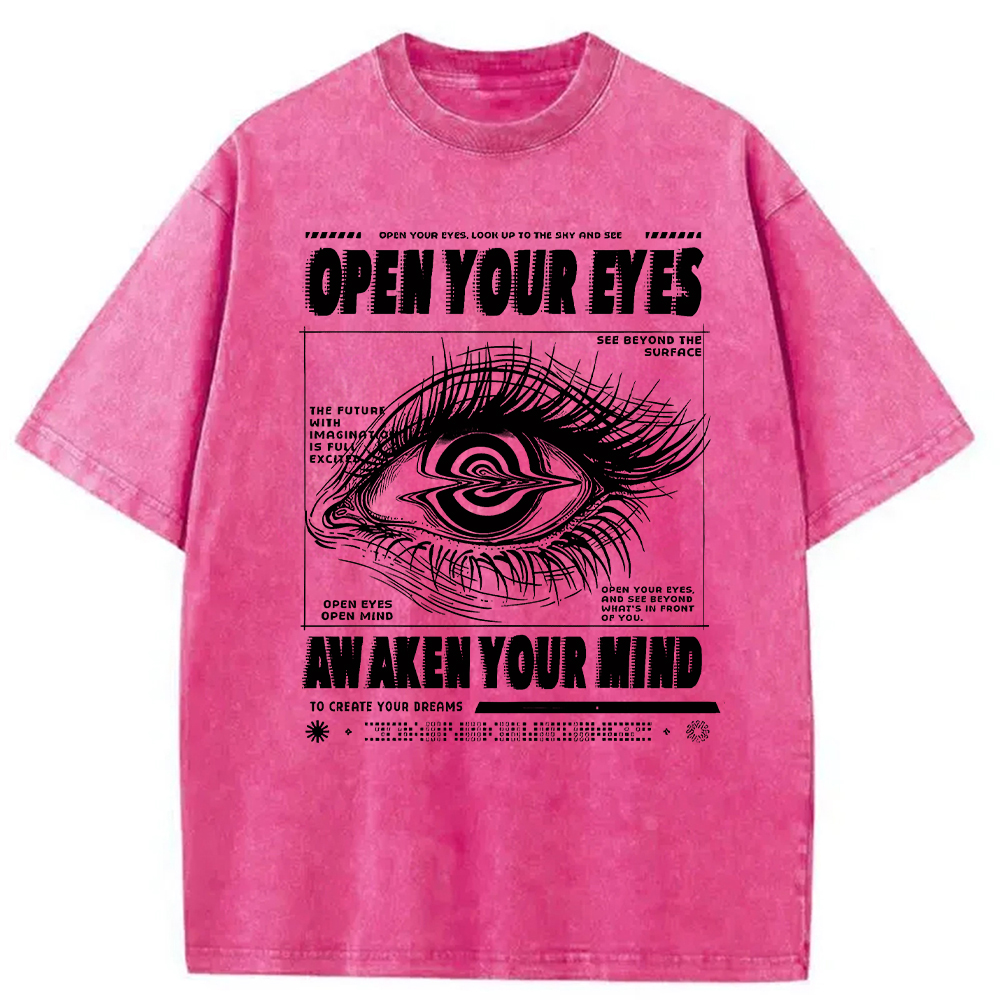 Modecanvas Open Eyes Washed T-Shirt