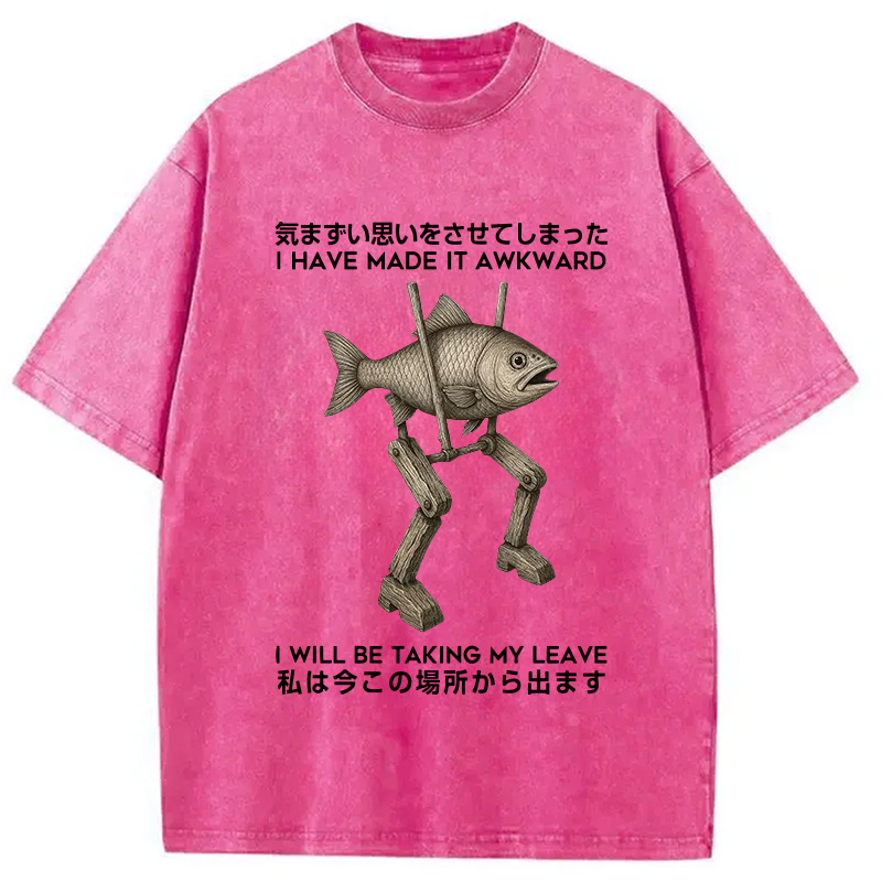 Modecanvas I Have Made It Awkward Washed T-Shirt