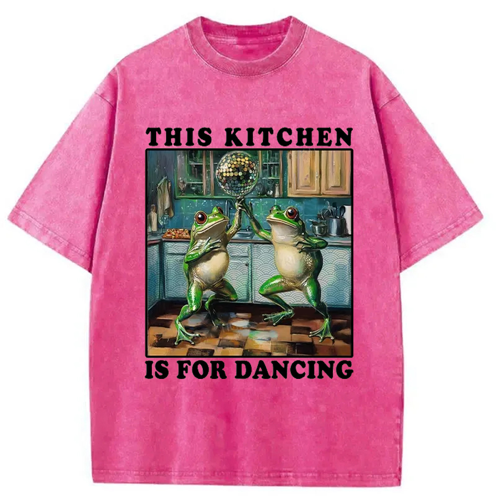 Modecanvas This Kitchen Is For Dancing Washed T-Shirt
