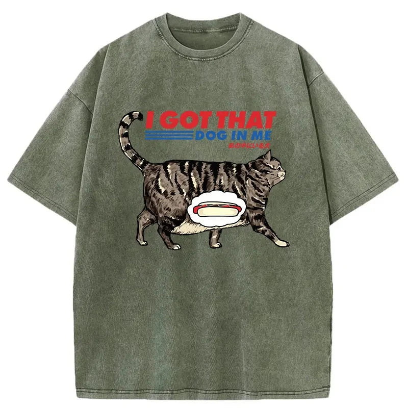 Modecanvas I Got That Dog In Me Japan Washed T-Shirt-modecanvas