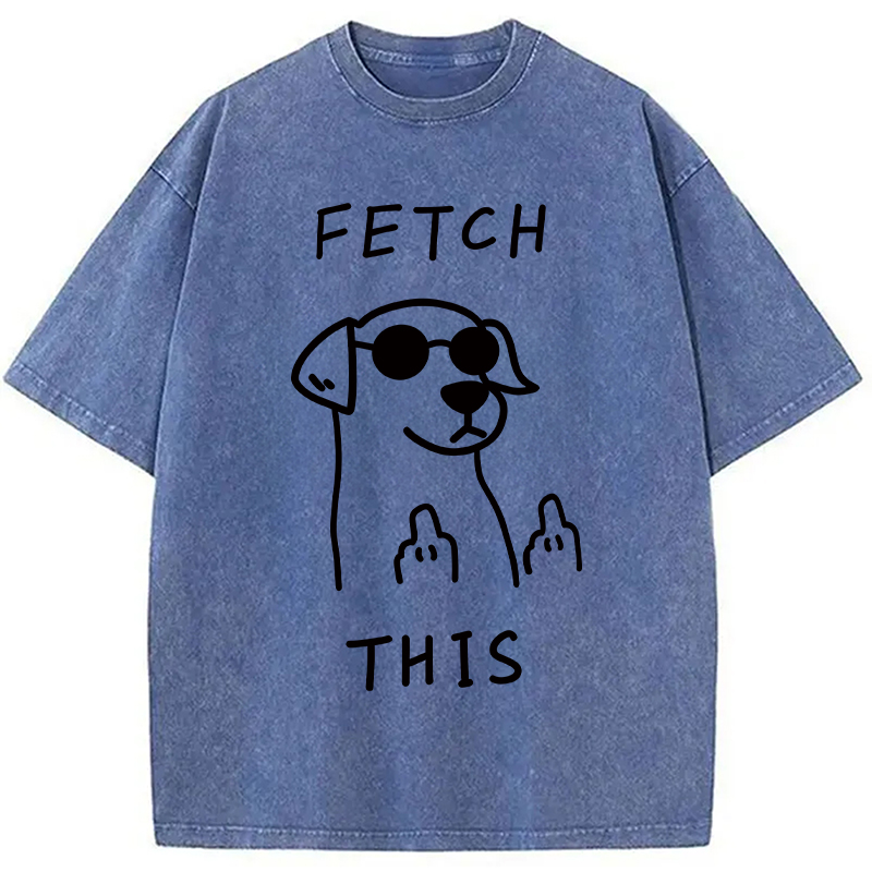 Modecanvas Rebellious Dog Washed T-Shirt-modecanvas