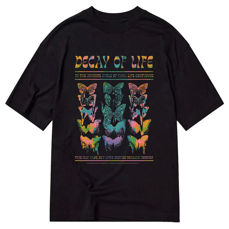 Modecanvas Decay Of Butterfly Life DTG Printing Classic T-Shirt-modecanvas