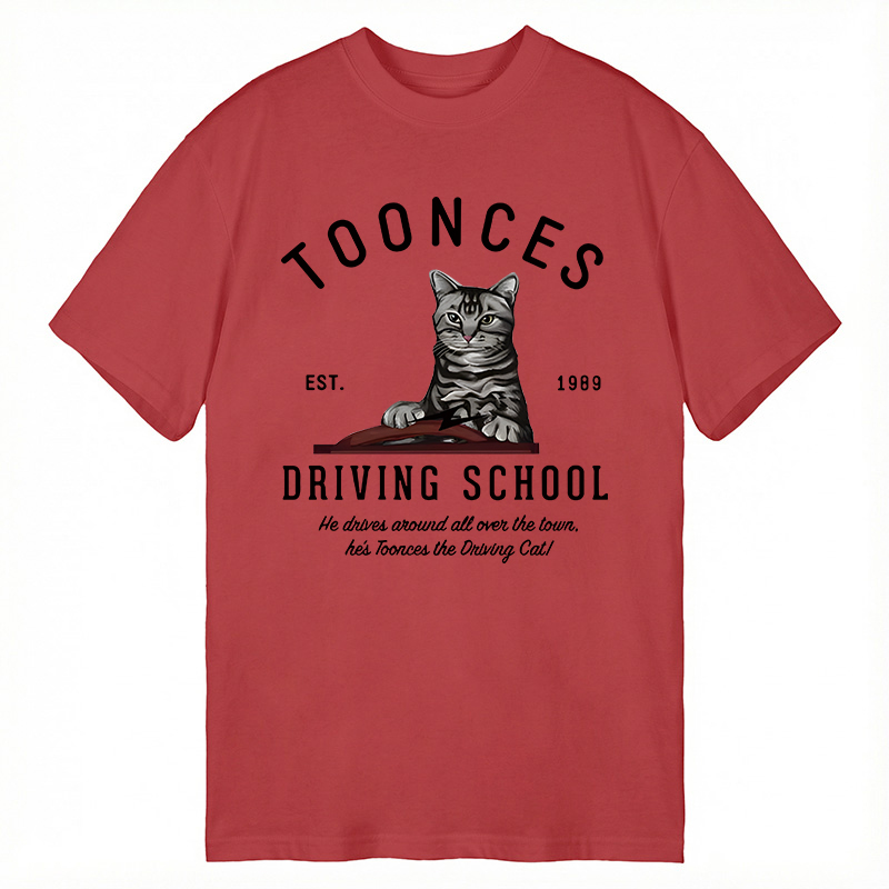 Modecanvas Toonces Driving School DTG Printing Classic T-Shirt-modecanvas