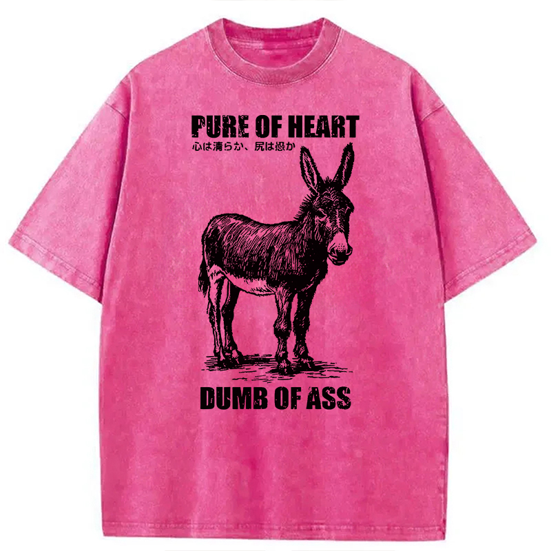 Modecanvas Good Heart Empty Head DTG Printing Washed T-Shirt
