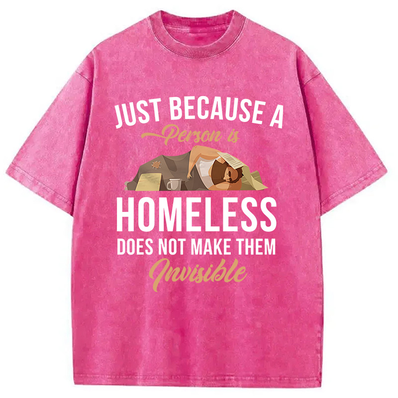 Modecanvas Homelessness Awareness DTG Printing Washed T-Shirt