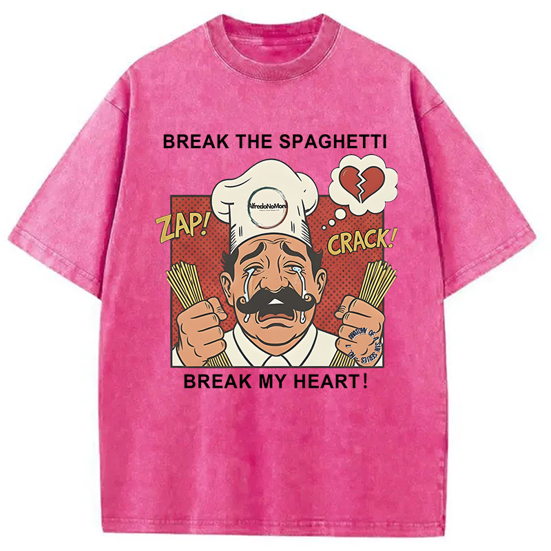 Modecanvas The Spaghetti Snap DTG Printing Washed T-Shirt