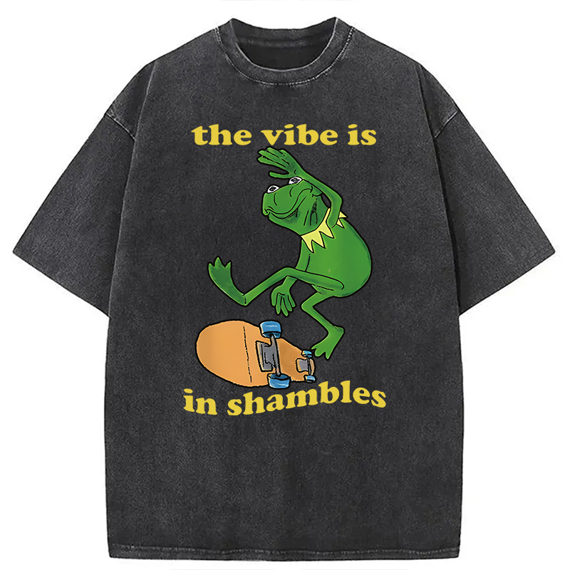 Modecanvas Vibe in Shambles DTG Printing Washed T-Shirt-modecanvas