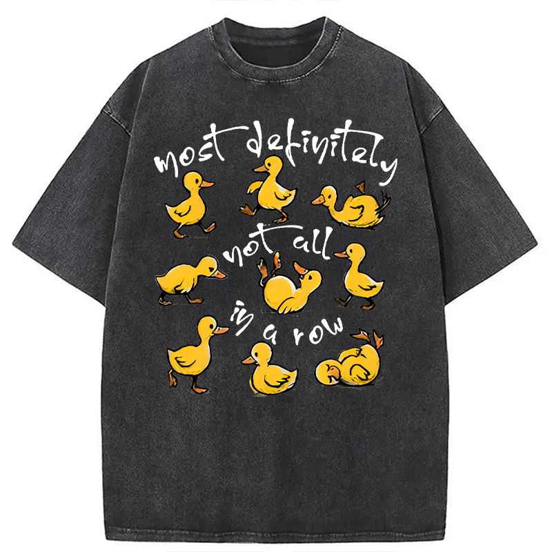 Modecanvas Most Definitely Not All in a Row DTG Printing Washed T-Shirt