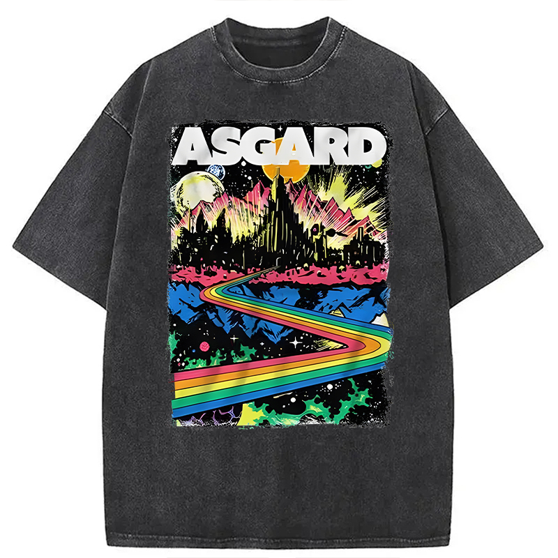 Modecanvas Home of the Gods DTG Printing Washed T-Shirt