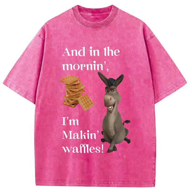 Modecanvas Donkey Funny Meme DTG Printing Washed T-Shirt