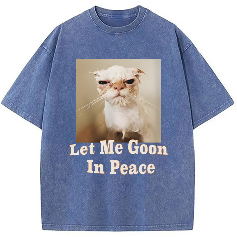 Modecanvas Let Me Gone In Peace DTG Printing Washed T-Shirt