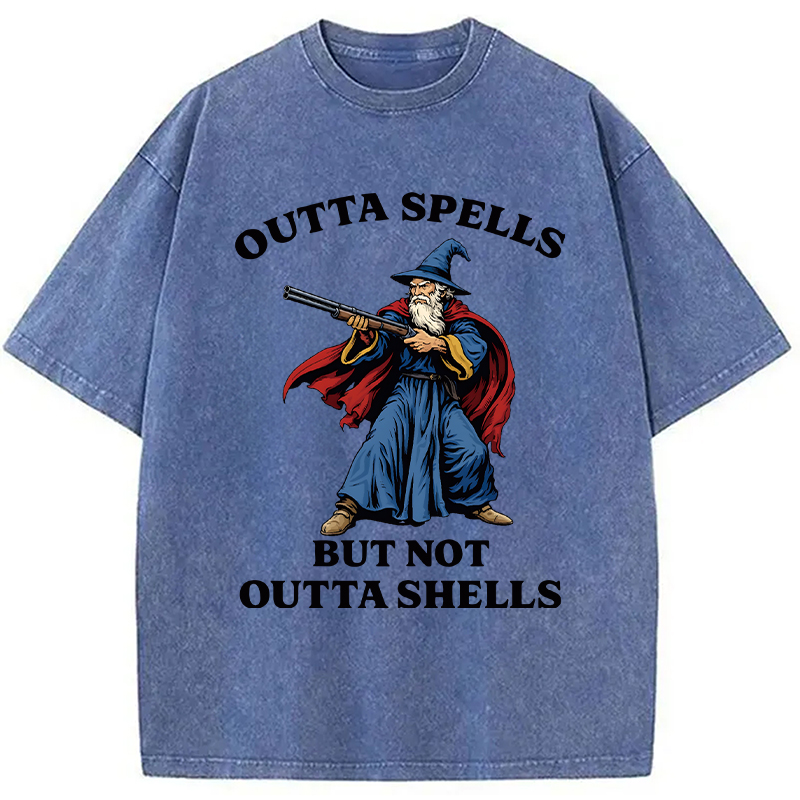 Modecanvas Wizard Joke Meme DTG Printing Washed T-Shirt