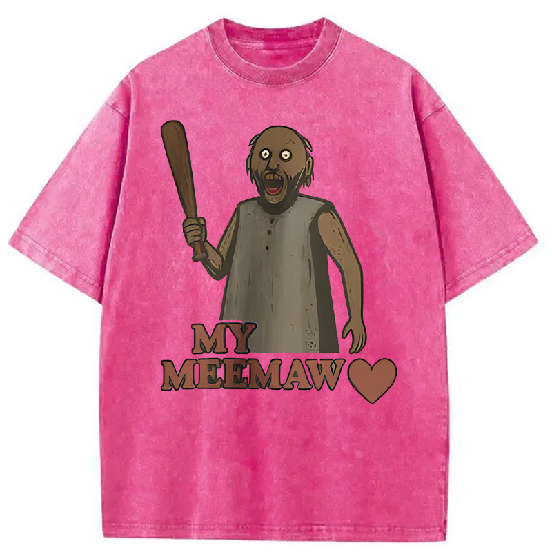 Modecanvas My Meemaw Meme DTG Printing Washed T-Shirt