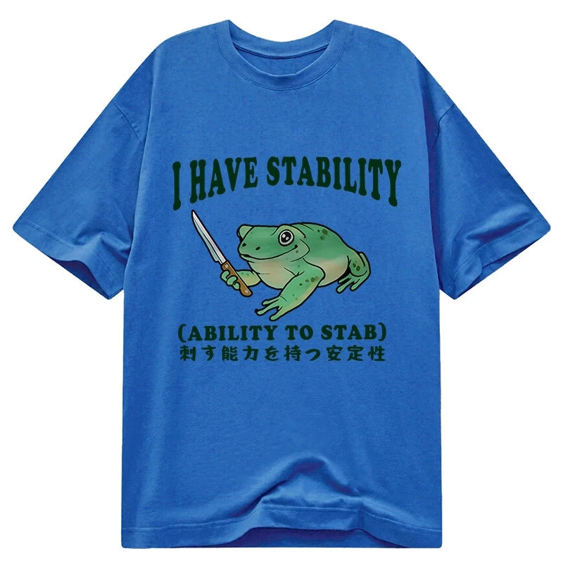 Modecanvas Mentally Stable Assassin Frog DTG Printing Classic T-Shirt-modecanvas