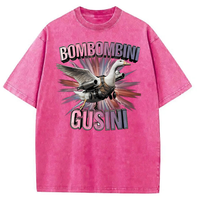 Modecanvas Bomb Bomb Bombini Gusini DTG Printing Washed T-Shirt