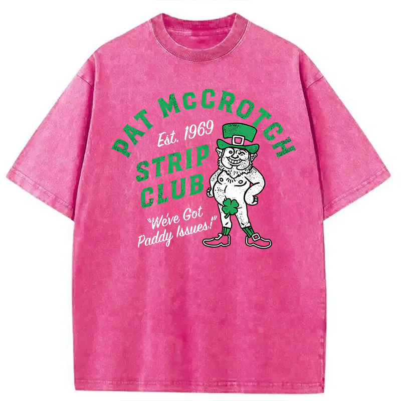 Modecanvas Pat McCrotch Strip Club DTG Printing Washed T-Shirt