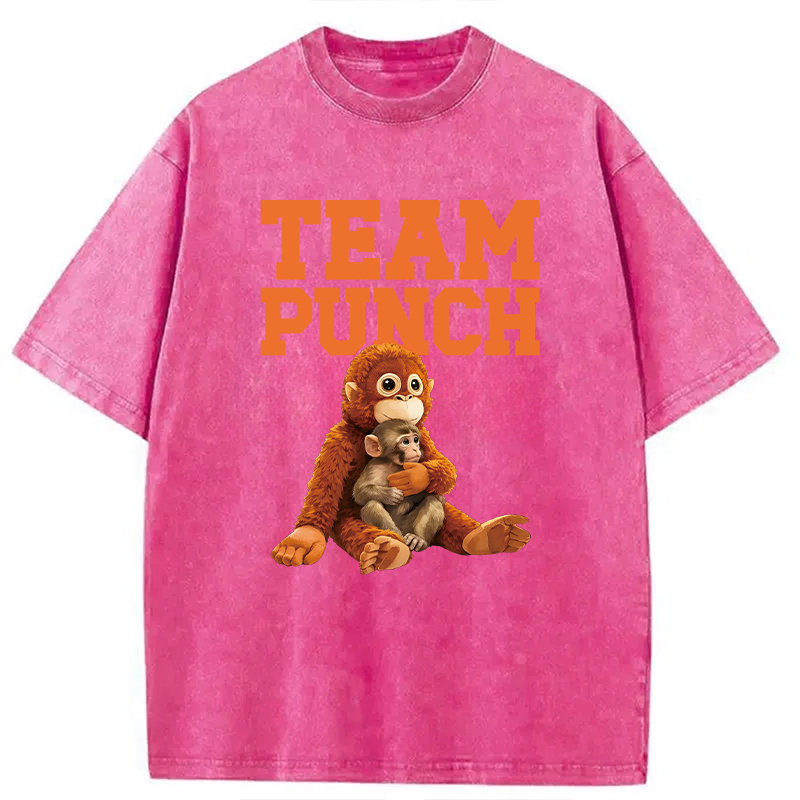 Modecanvas Punch The Monkey DTG Printing Washed T-Shirt