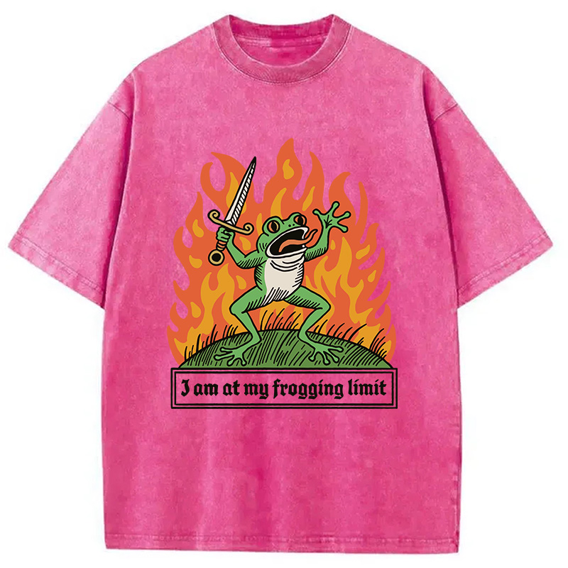 Modecanvas I Am At My Frogging Limit DTG Printing Washed T-Shirt