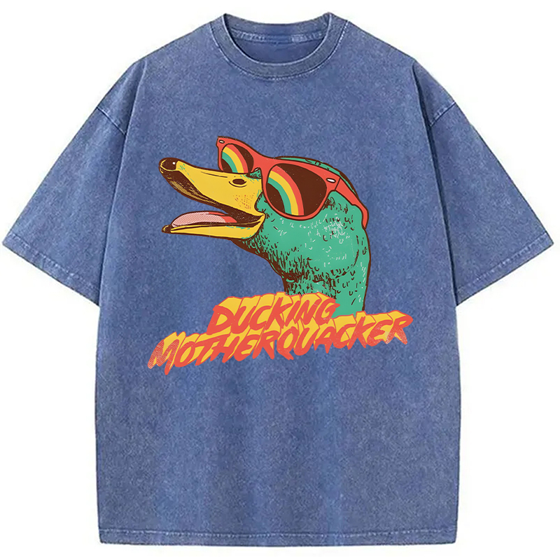 Modecanvas Ducking Motherquacker DTG Printing Washed T-Shirt