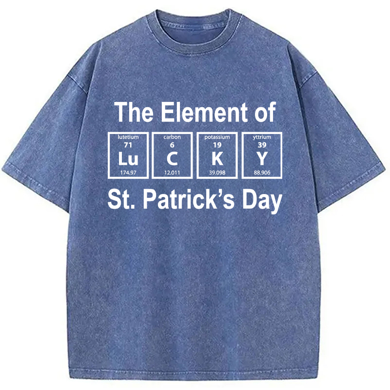 Modecanvas The Element Of Saint Patricks Day DTG Printing Washed T-Shirt