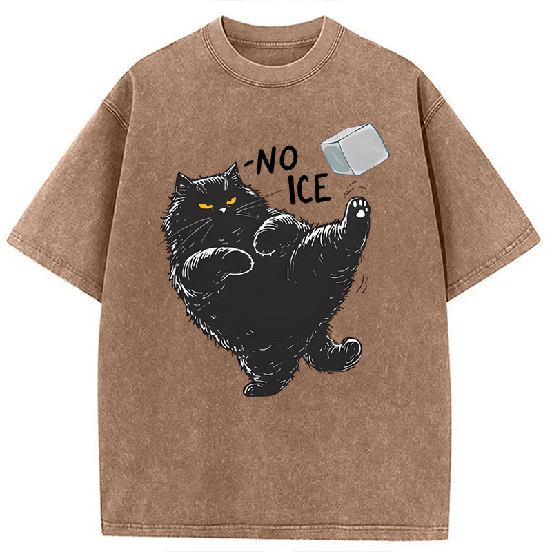 Modecanvas No Ice Cat DTG Printing Washed T-Shirt