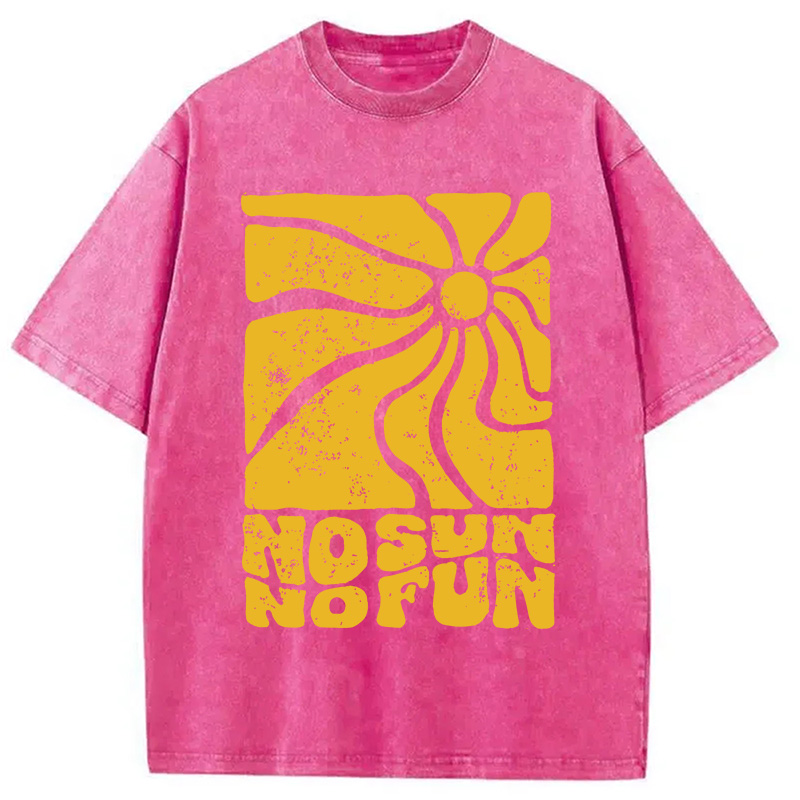 Modecanvas No Sun No Fun DTG Printing Washed T-Shirt