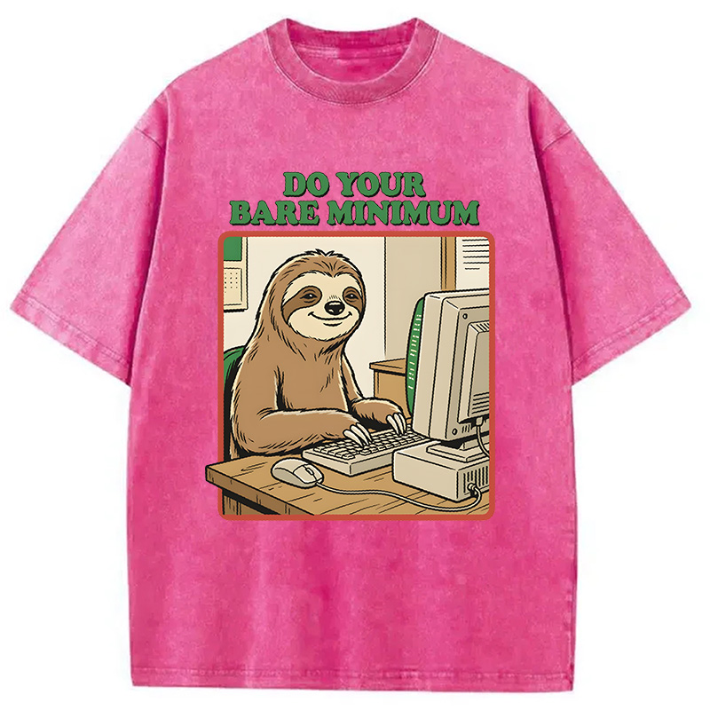 Modecanvas Do Your Bare Minimum DTG Printing Washed T-Shirt