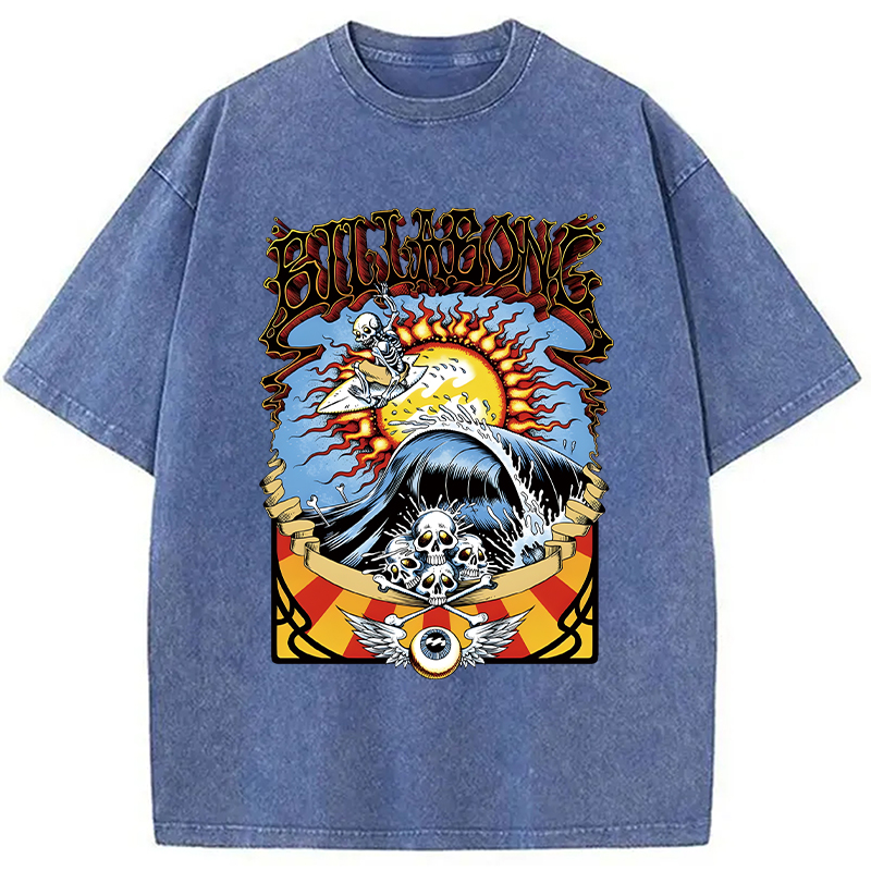 Modecanvas Big Labone Bone DTG Printing Washed T-Shirt