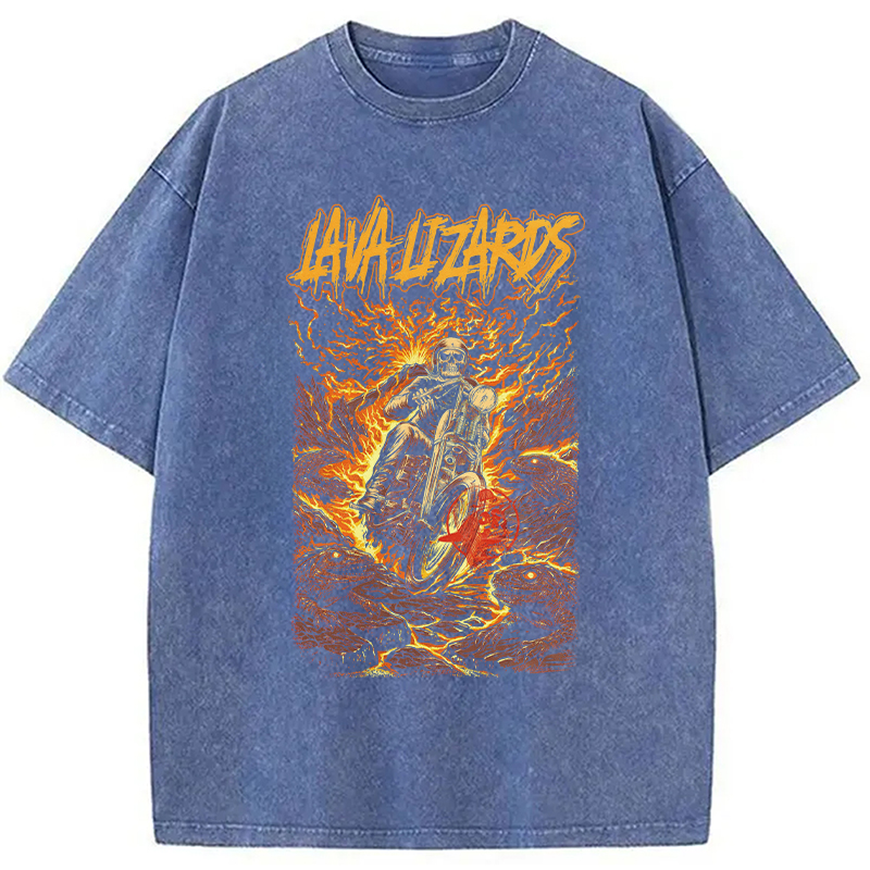 Modecanvas Lava Lizards DTG Printing Washed T-Shirt