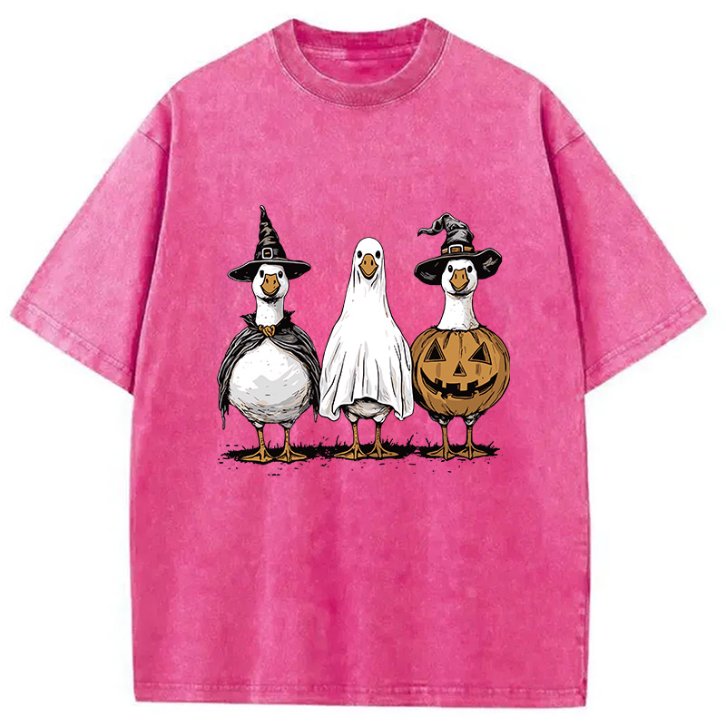 Modecanvas Halloween Goose Washed T-Shirt