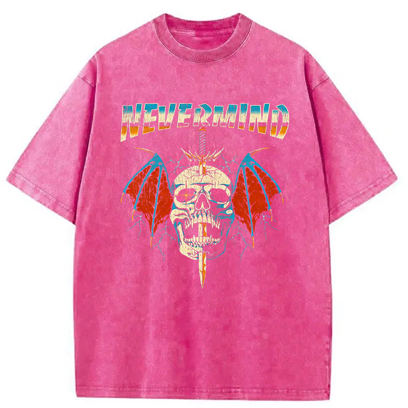 Modecanvas Nevermind DTG Printing Washed T-Shirt