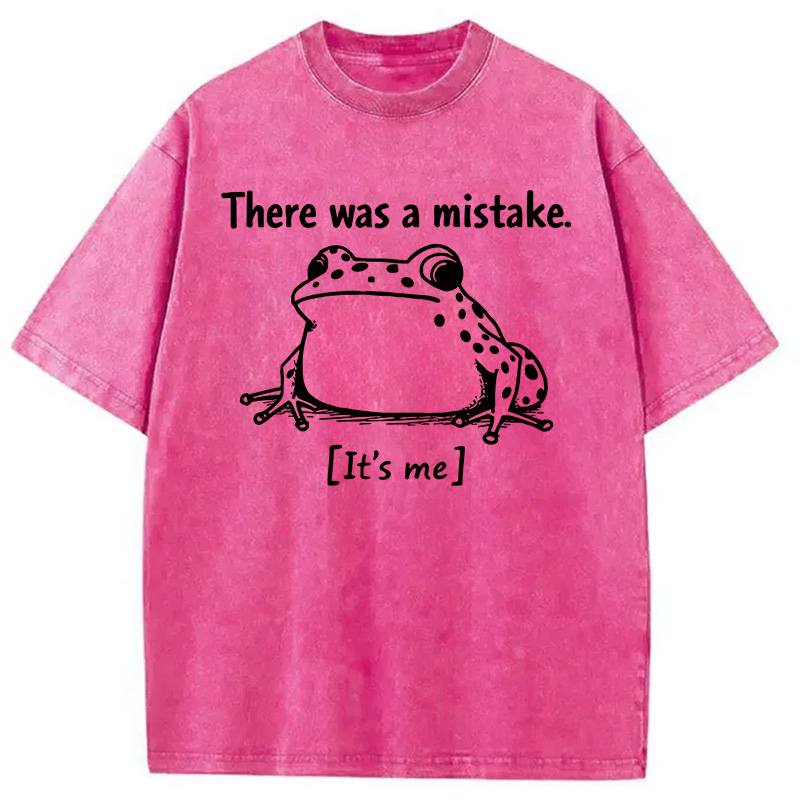 Modecanvas There Was A Mistake Frog Self DTG Printing Washed T-Shirt